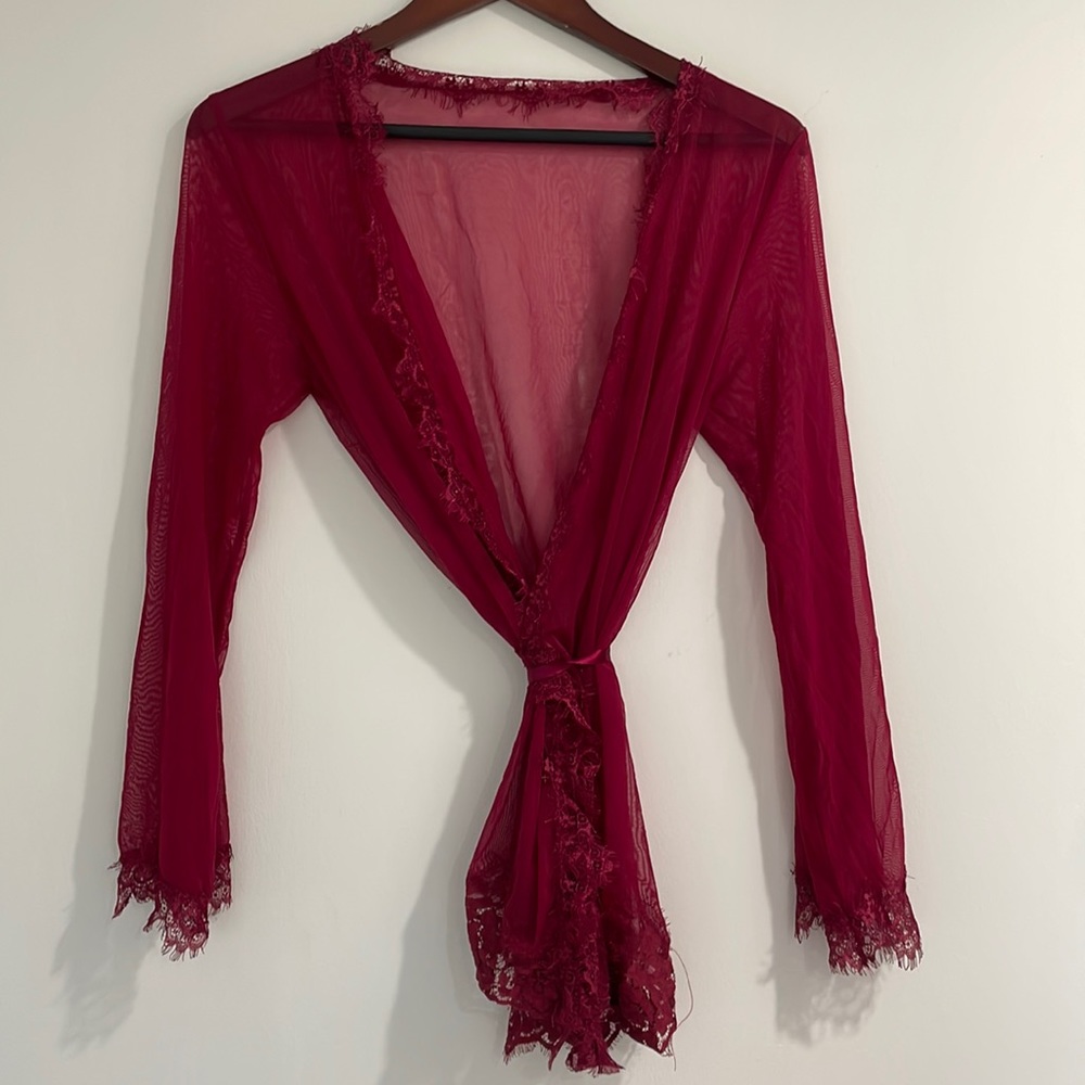 Sheer lingerie robe
